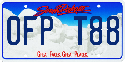 SD license plate 0FPT88