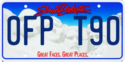 SD license plate 0FPT90