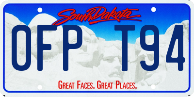 SD license plate 0FPT94