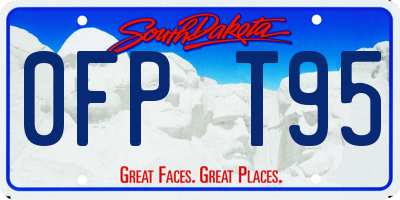SD license plate 0FPT95