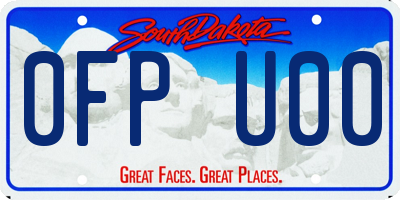 SD license plate 0FPU00