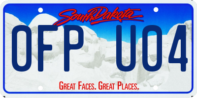 SD license plate 0FPU04