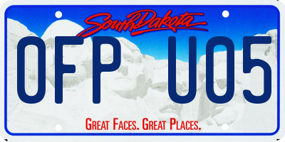 SD license plate 0FPU05