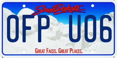 SD license plate 0FPU06