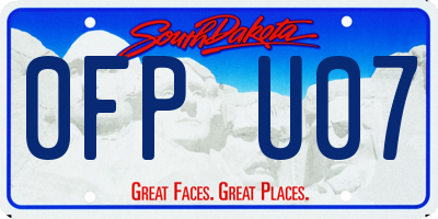 SD license plate 0FPU07