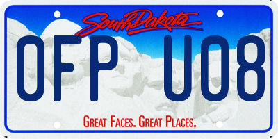 SD license plate 0FPU08