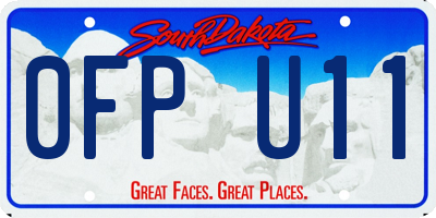 SD license plate 0FPU11
