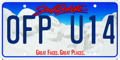 SD license plate 0FPU14