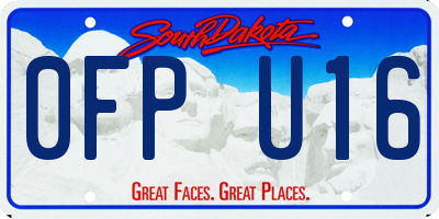SD license plate 0FPU16