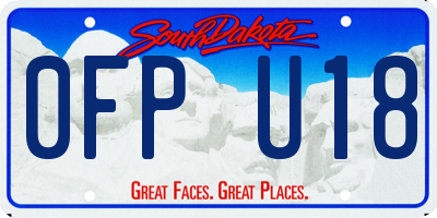 SD license plate 0FPU18