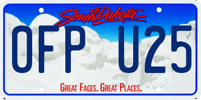 SD license plate 0FPU25