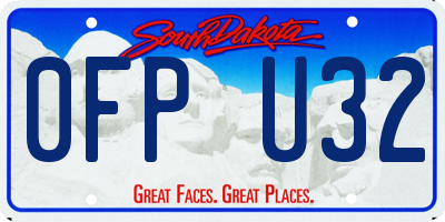 SD license plate 0FPU32