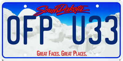 SD license plate 0FPU33