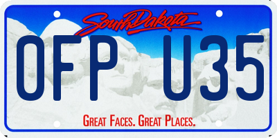 SD license plate 0FPU35