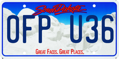 SD license plate 0FPU36