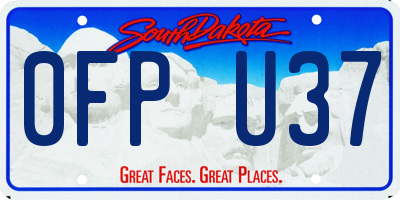 SD license plate 0FPU37