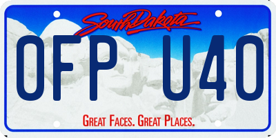 SD license plate 0FPU40