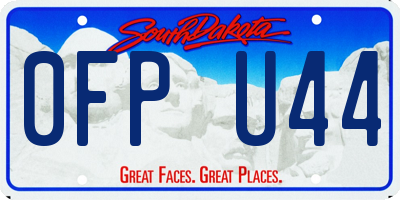 SD license plate 0FPU44