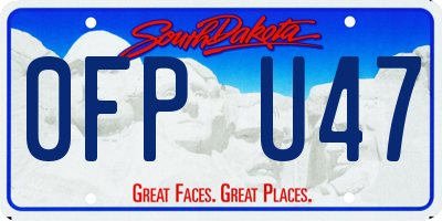 SD license plate 0FPU47