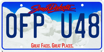 SD license plate 0FPU48