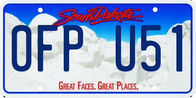 SD license plate 0FPU51