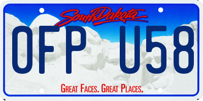 SD license plate 0FPU58