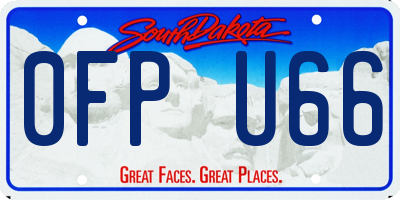 SD license plate 0FPU66