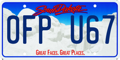 SD license plate 0FPU67