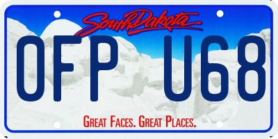 SD license plate 0FPU68