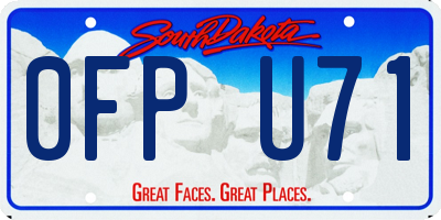 SD license plate 0FPU71