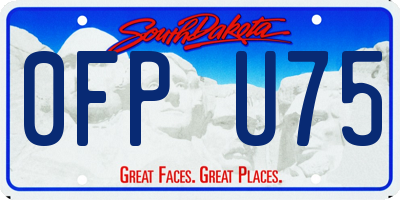 SD license plate 0FPU75
