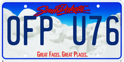 SD license plate 0FPU76