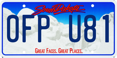 SD license plate 0FPU81