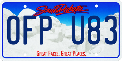 SD license plate 0FPU83