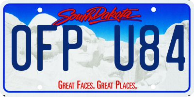 SD license plate 0FPU84