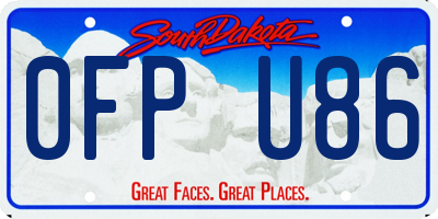SD license plate 0FPU86