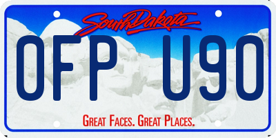 SD license plate 0FPU90