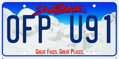 SD license plate 0FPU91