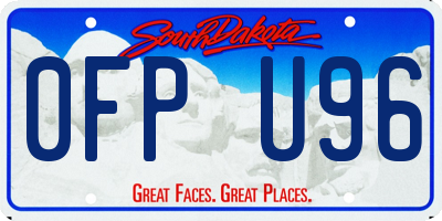 SD license plate 0FPU96