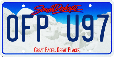 SD license plate 0FPU97