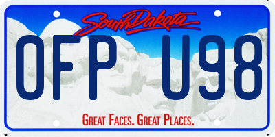 SD license plate 0FPU98