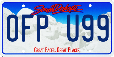 SD license plate 0FPU99