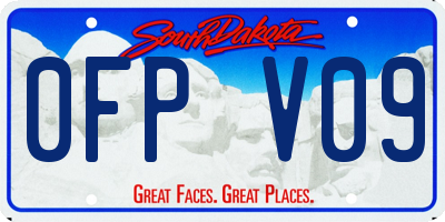 SD license plate 0FPV09
