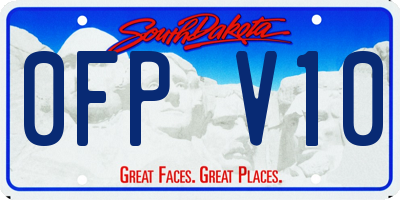 SD license plate 0FPV10