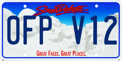 SD license plate 0FPV12