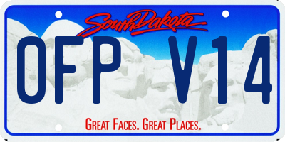 SD license plate 0FPV14