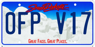 SD license plate 0FPV17