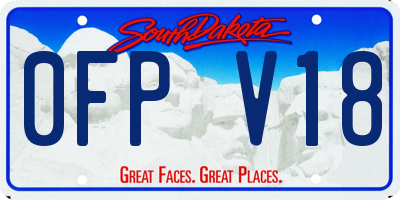 SD license plate 0FPV18