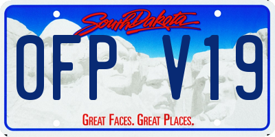SD license plate 0FPV19