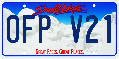 SD license plate 0FPV21